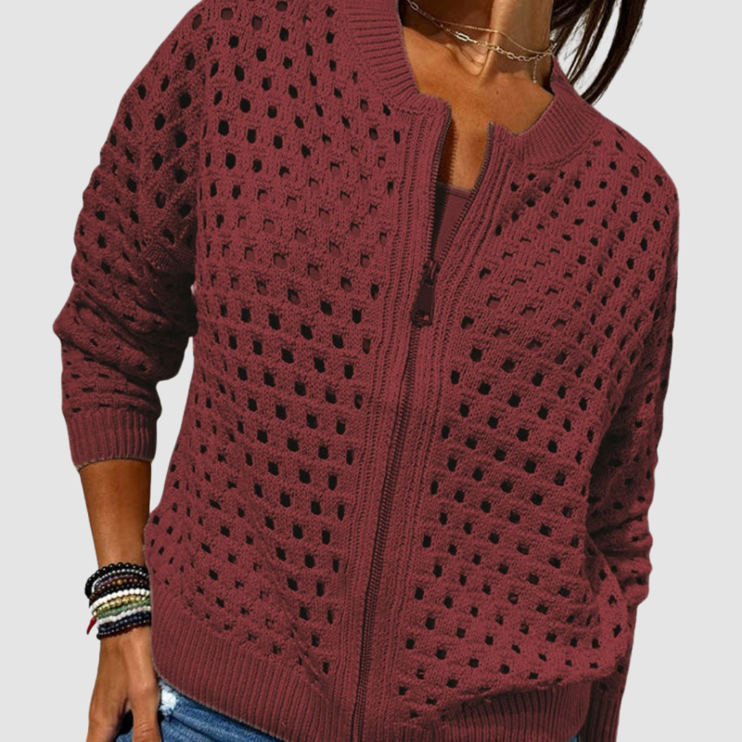Desiree | Knitted Zip Cardigan