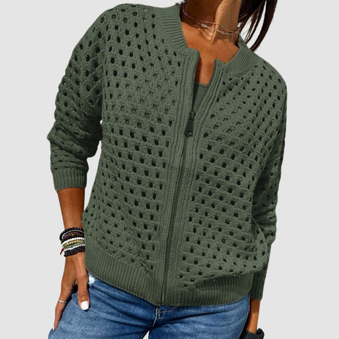 Desiree | Knitted Zip Cardigan