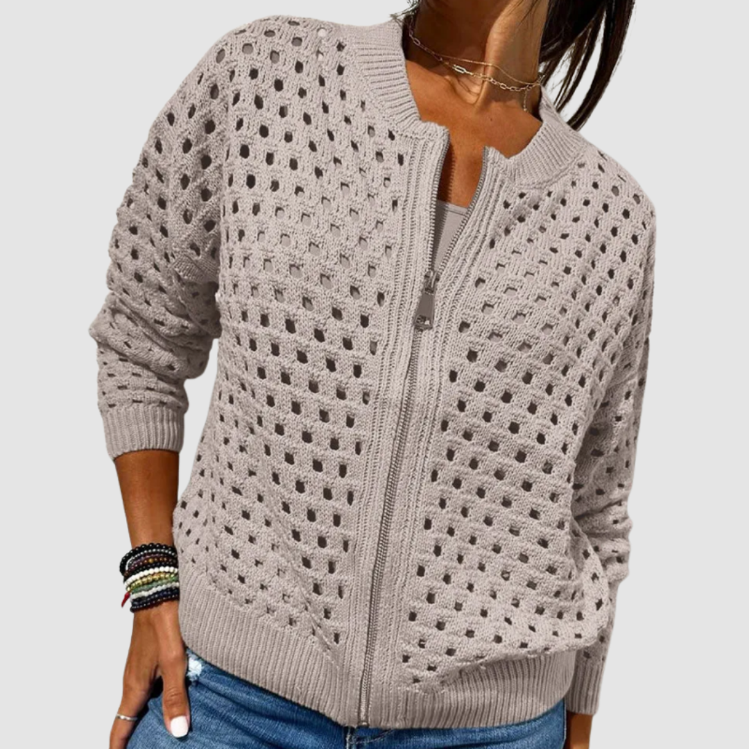 Desiree | Knitted Zip Cardigan