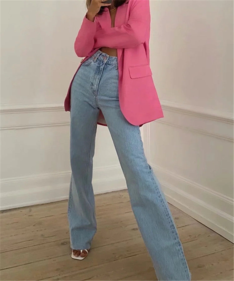 High Raise Wide Jeans
