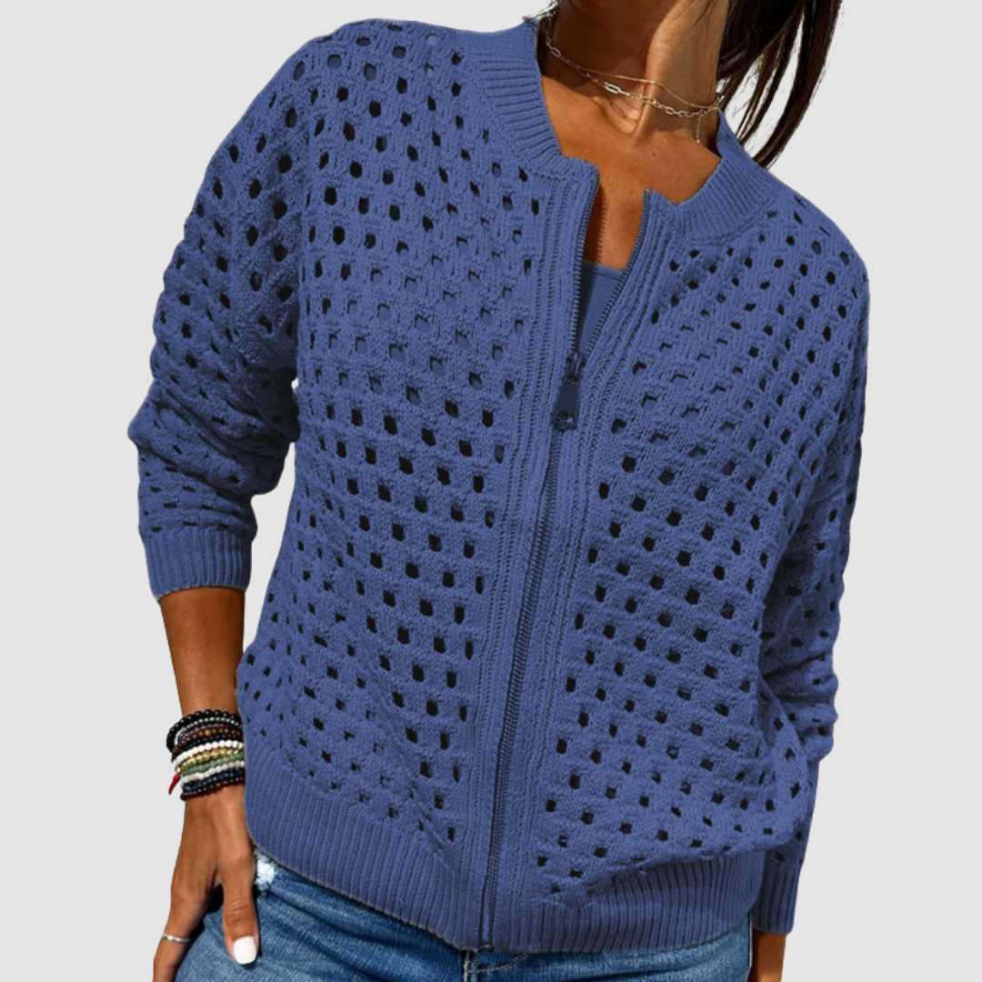 Desiree | Knitted Zip Cardigan