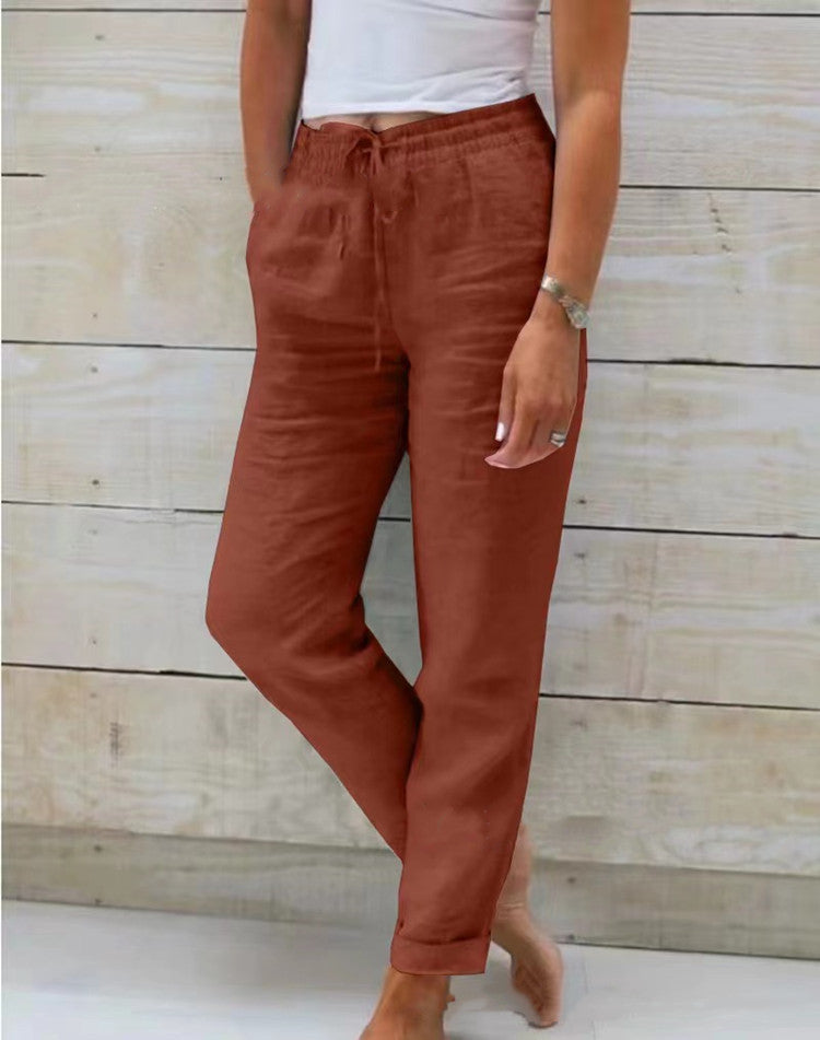 Estelle | Cotton-Linen Trousers