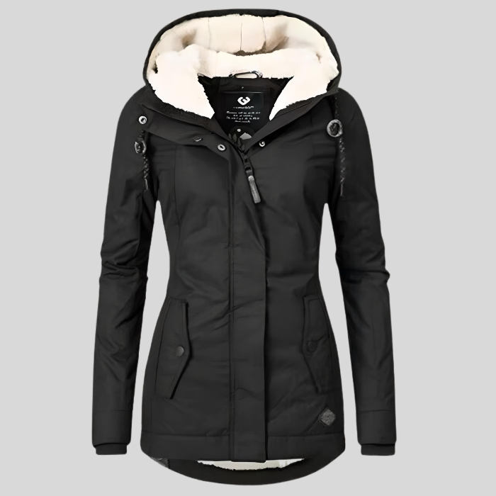 Alienor | Long Jacket with Hood and Lining