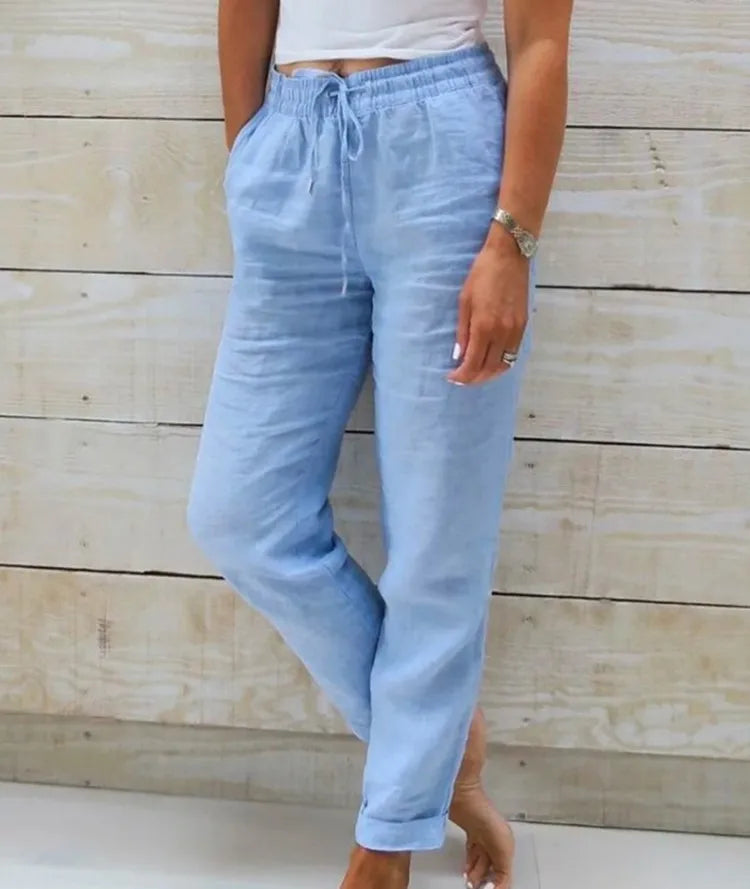Estelle | Cotton-Linen Trousers