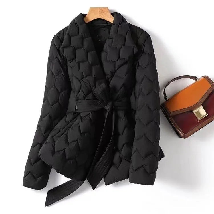 Zoe | Elegant Tie Belt Jacket