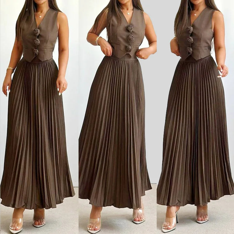 Beyza | Elegant Sleeveless Two Piece Set