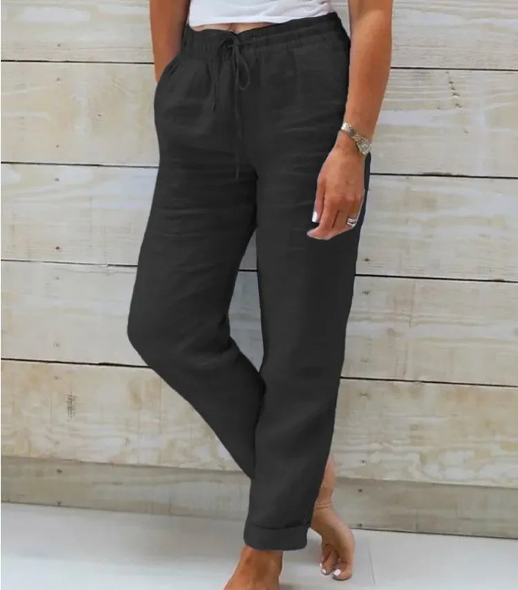 Estelle | Cotton-Linen Trousers