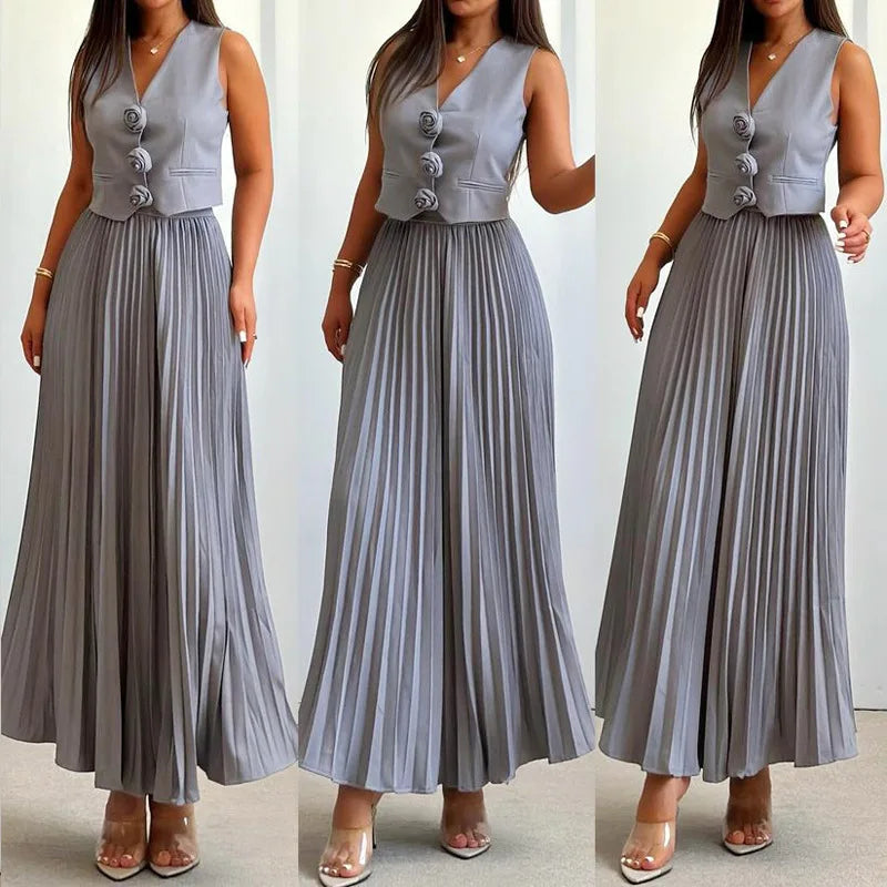 Beyza | Elegant Sleeveless Two Piece Set