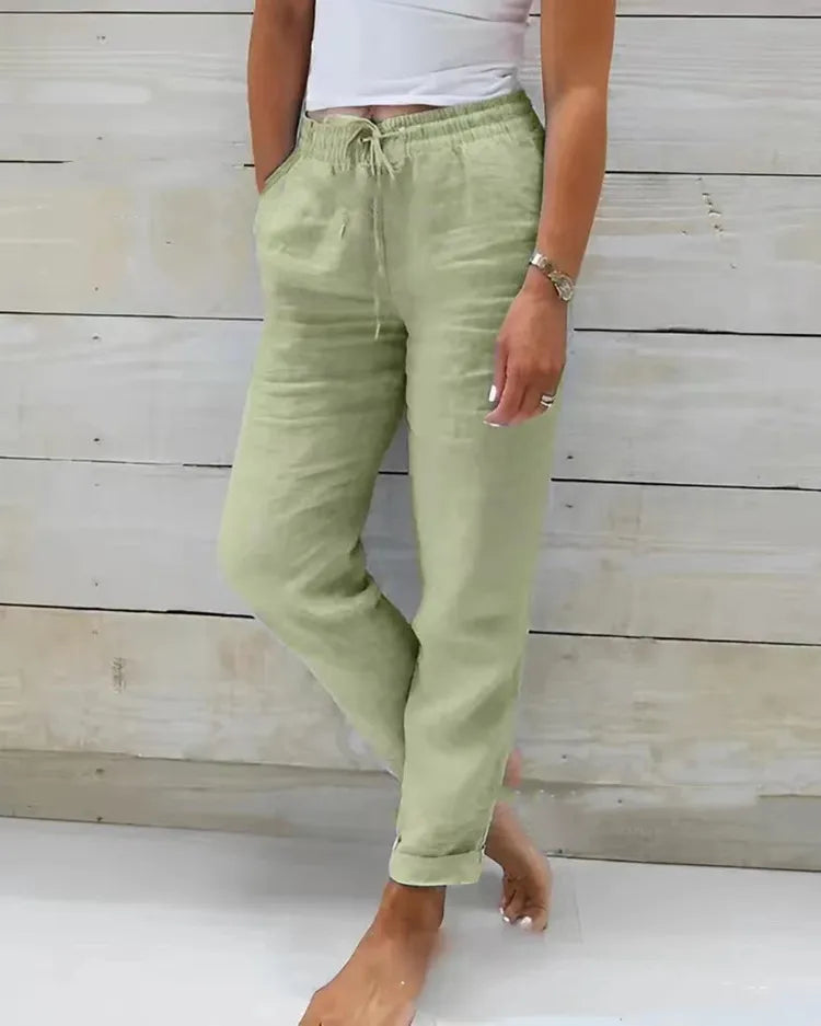 Estelle | Cotton-Linen Trousers