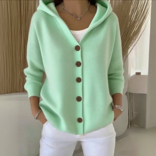 Elara | Soft Hooded Knit Cardigan