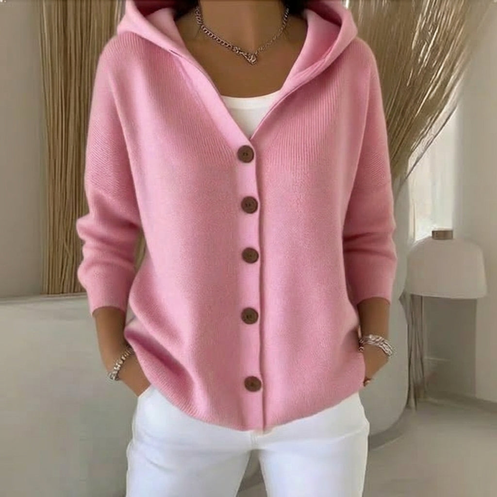 Elara | Soft Hooded Knit Cardigan