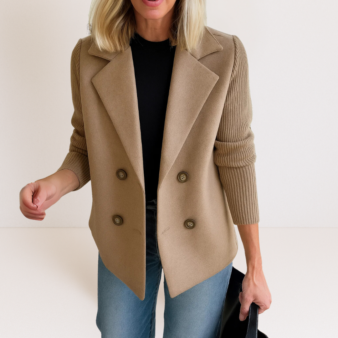 Evadne | Knit Sleeve Blazer
