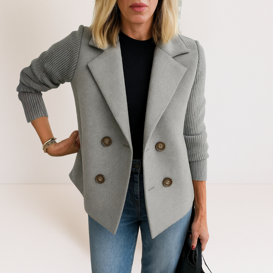 Evadne | Knit Sleeve Blazer