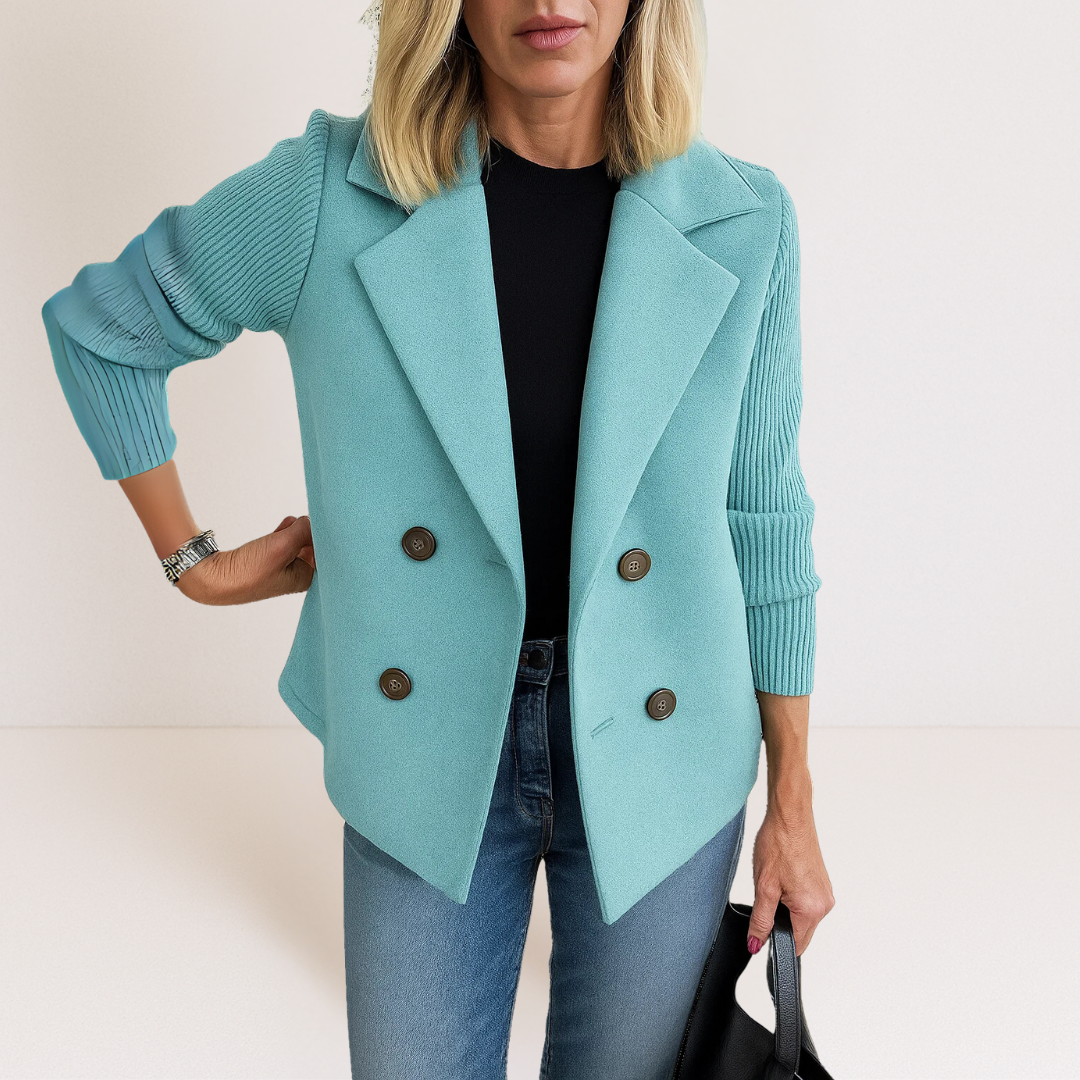 Evadne | Knit Sleeve Blazer