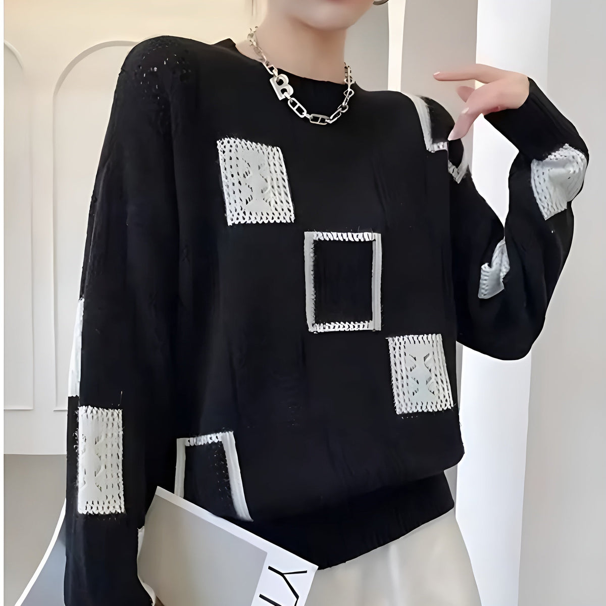 Livia | Abstract Knit Sweater