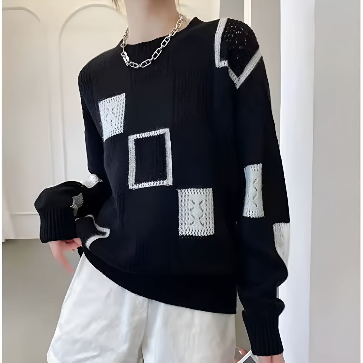Livia | Abstract Knit Sweater