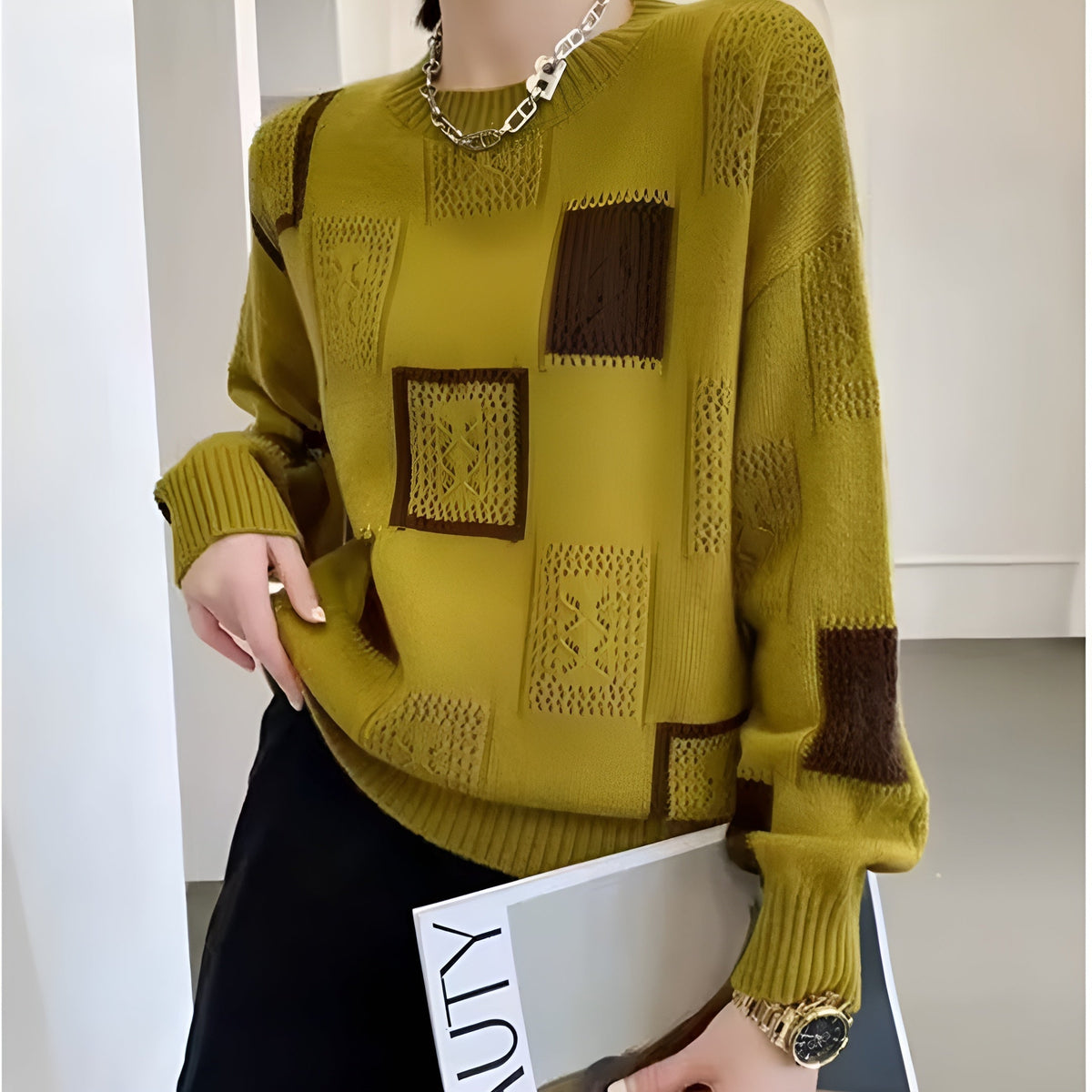Livia | Abstract Knit Sweater