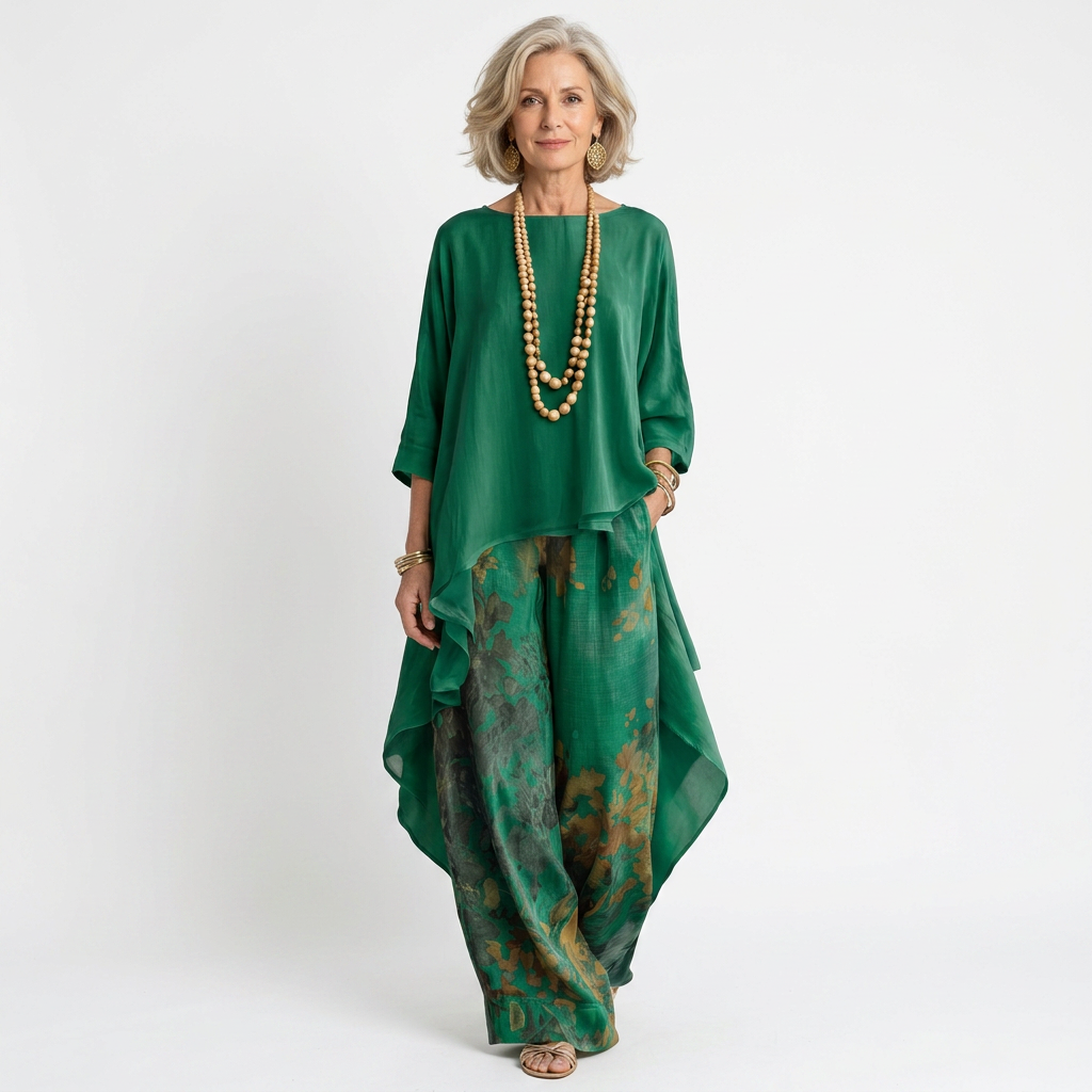 Lieta Elegant Asymmetric Two-Piece Set
