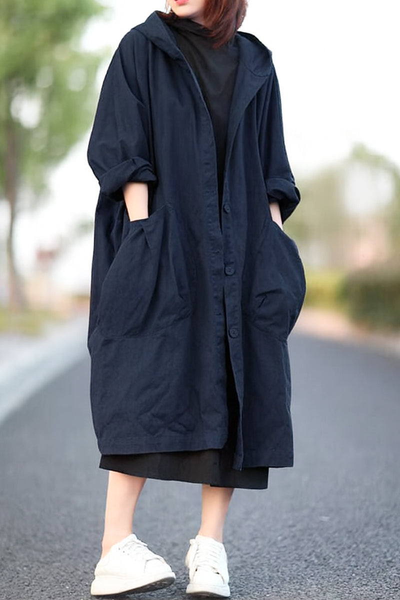Indigo | Oversized Windbreaker Jacket