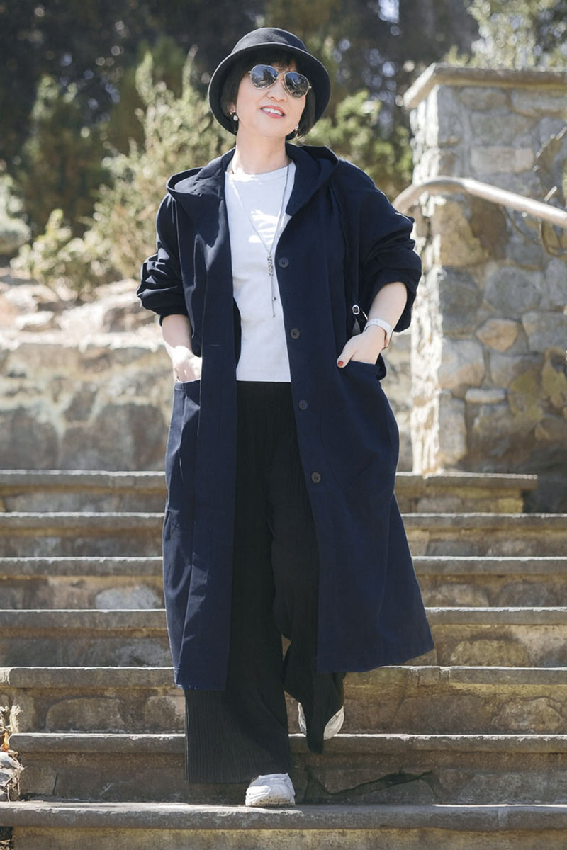 Indigo | Oversized Windbreaker Jacket