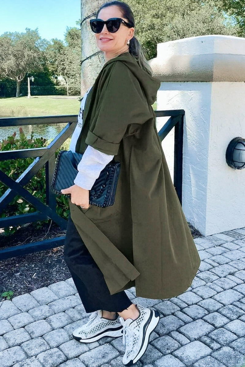 Indigo | Oversized Windbreaker Jacket